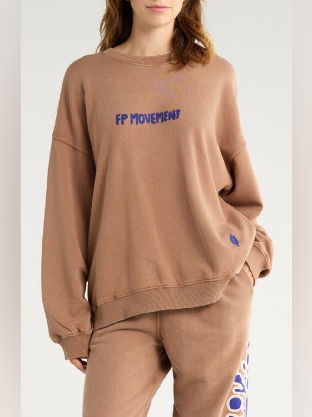 FP Movement All Star Embroidered Logo Cotton Blend Sweatshirt Size XS NWT